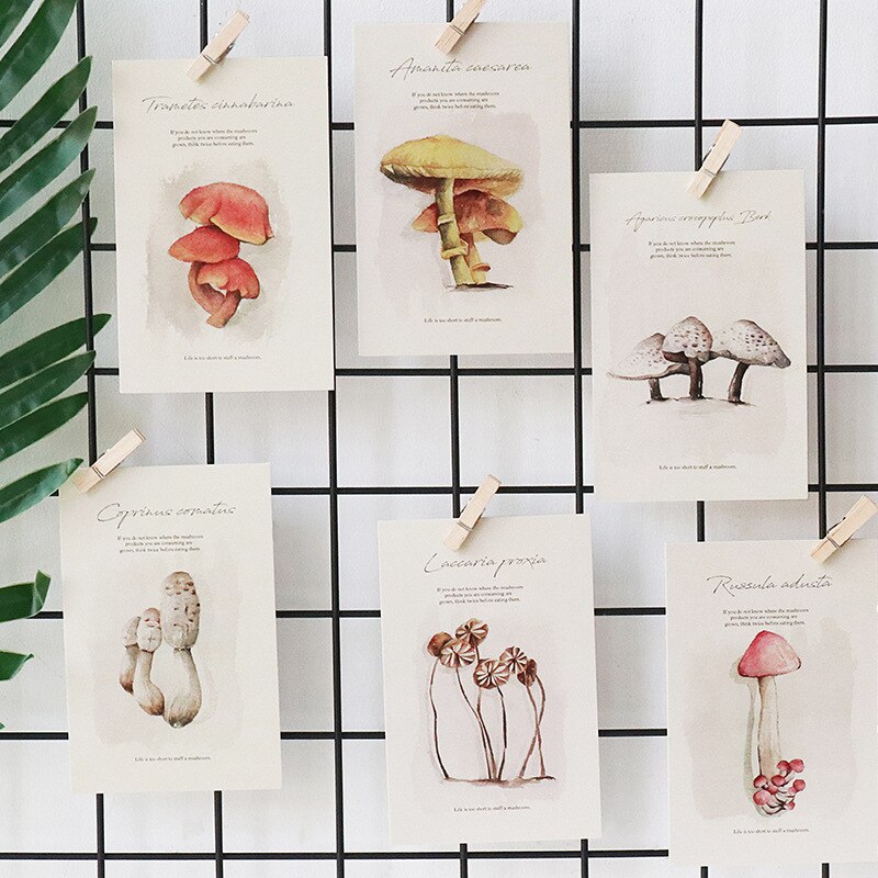 30 ark/pakke søde svampe postkort lykønskningskort kontor kontor og skole papirvarer