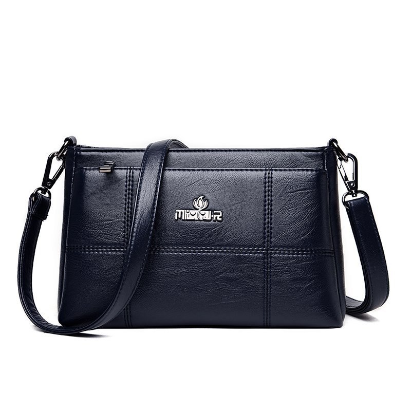 Olsitti alta qualidade pu leathe sacos de ombro para as mulheres 2021 moda feminina cor sólida crossbody saco casual bolsas femininas: Blue