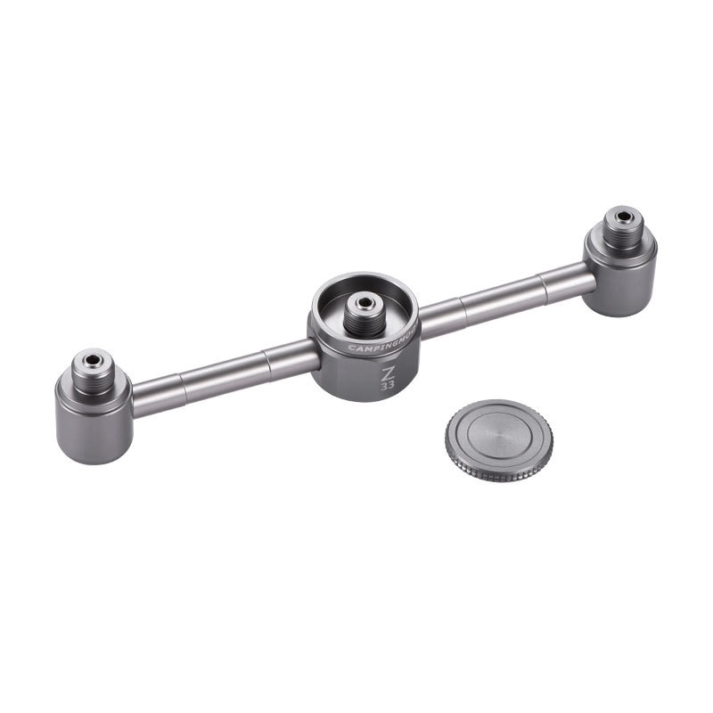 Utomhus camping spis adapter en-tre utgångar aluminiumlegering lufttank 3/4/5 konvertering huvud läger ugn konverter kontakt