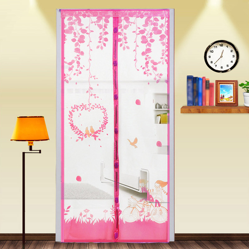 Home Magnetic Curtains Mosquito Net On Door Window Mesh with Magnets Insect Screen TT-best: Purple