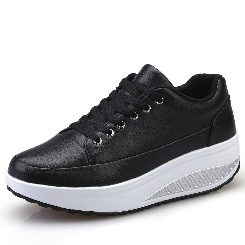 Women Sport Body Toning Shoes Outdoor Ladies Height Increasing Flat Platform Shoes Women Wedge Sneakers Shock-Absorb Shaped