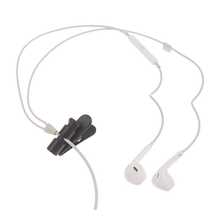 2/5Pc Kabel Klemme Kragen Headset Klemme Kopfhörer Kabel Clip Kopfhörer Wickler