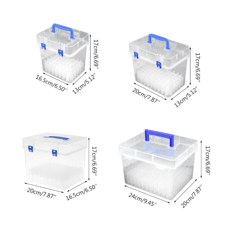 Caja de almacenamiento transparente para rotuladores, contenedor para manualidades de arte, organizador de Escritorio de oficina, hogar, escuela, estudiantes, suministros de estudio