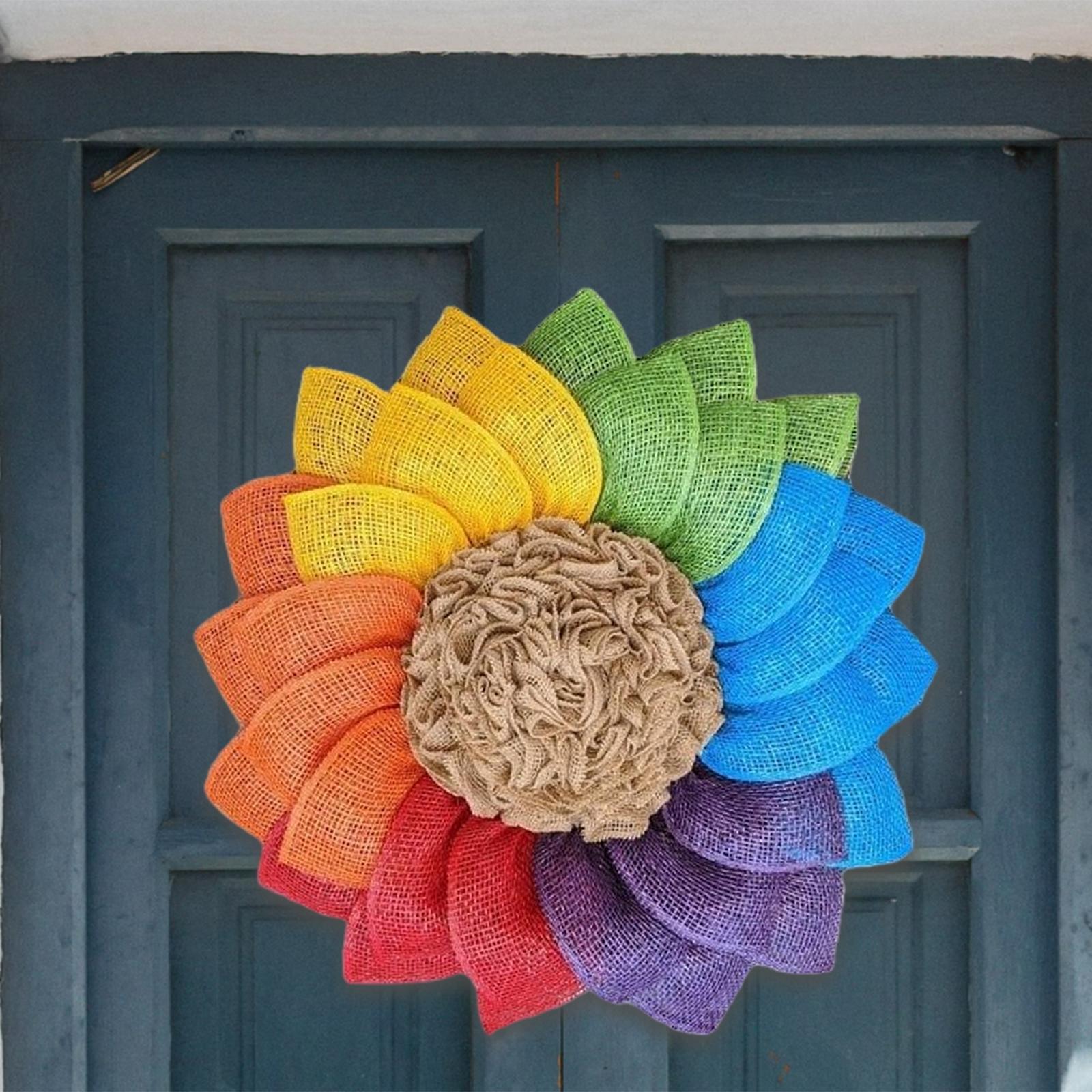 40cm Front Door Wreath Artificial Flower Floral Garland Window Party Wedding