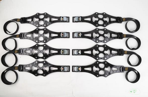 Cadenas de nieve de plástico para neumáticos, cadenas de nieve para ruedas de coche, cadena de protección para neumáticos de invierno, seguridad vial para automóviles, 4 Uds.: Black