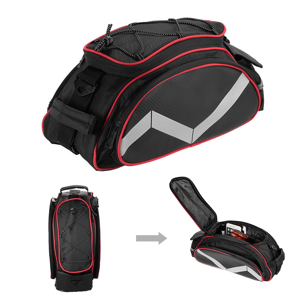 Lixada 13L Bike Bag Fietsen Pannier Opslag Bagagedrager Mand Mountain Road Fiets Zadel Handtas Bagagedrager Kofferbak Zakken