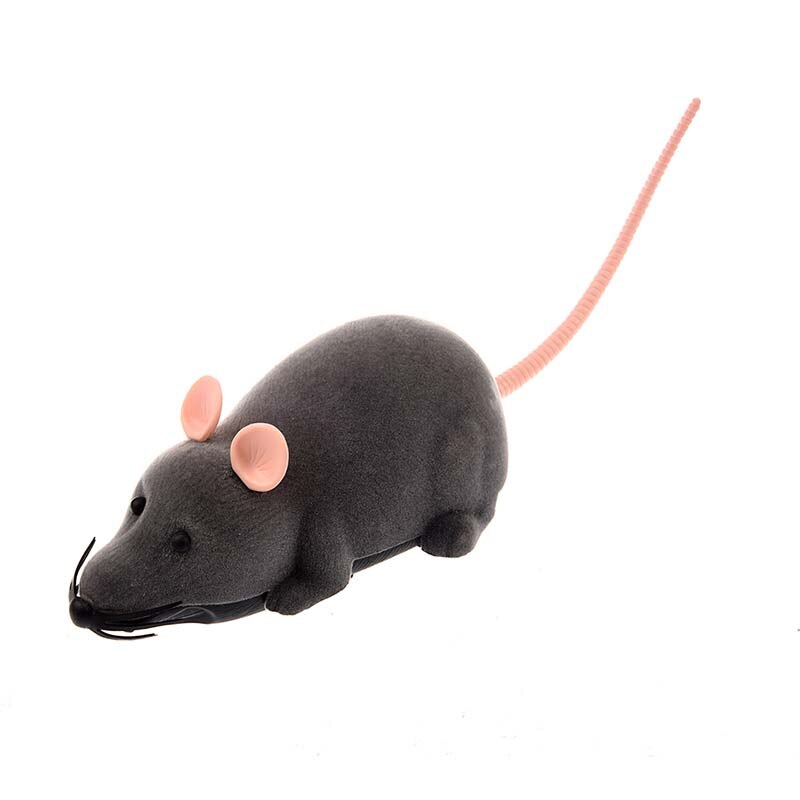 Electronic remote control Adorable Light gray mouse toy for playing with cat pet