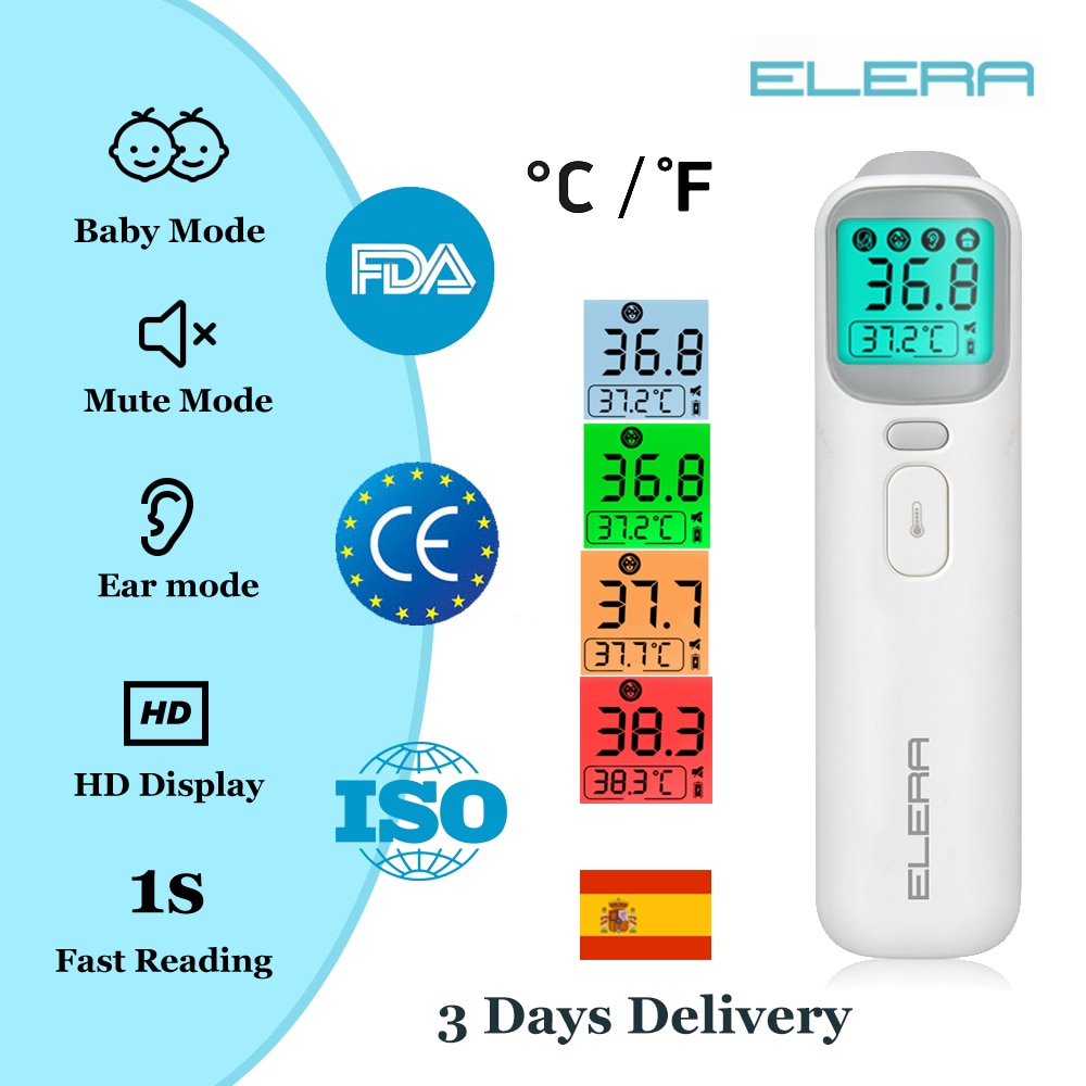 Baby Thermometer Digitale Infrarood Ir Lcd Non-contact Baby Voorhoofd En Oor Volwassen Lichaam Koorts Meting Termometro