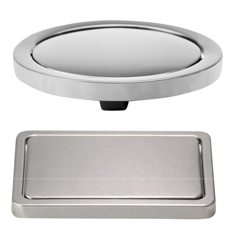 Kitchen Flap Lid Stainless Steel Flush Recessed Built-In Balance Flap Cover Trash Bin Garbage Can Trash Lid Kitchen Counter