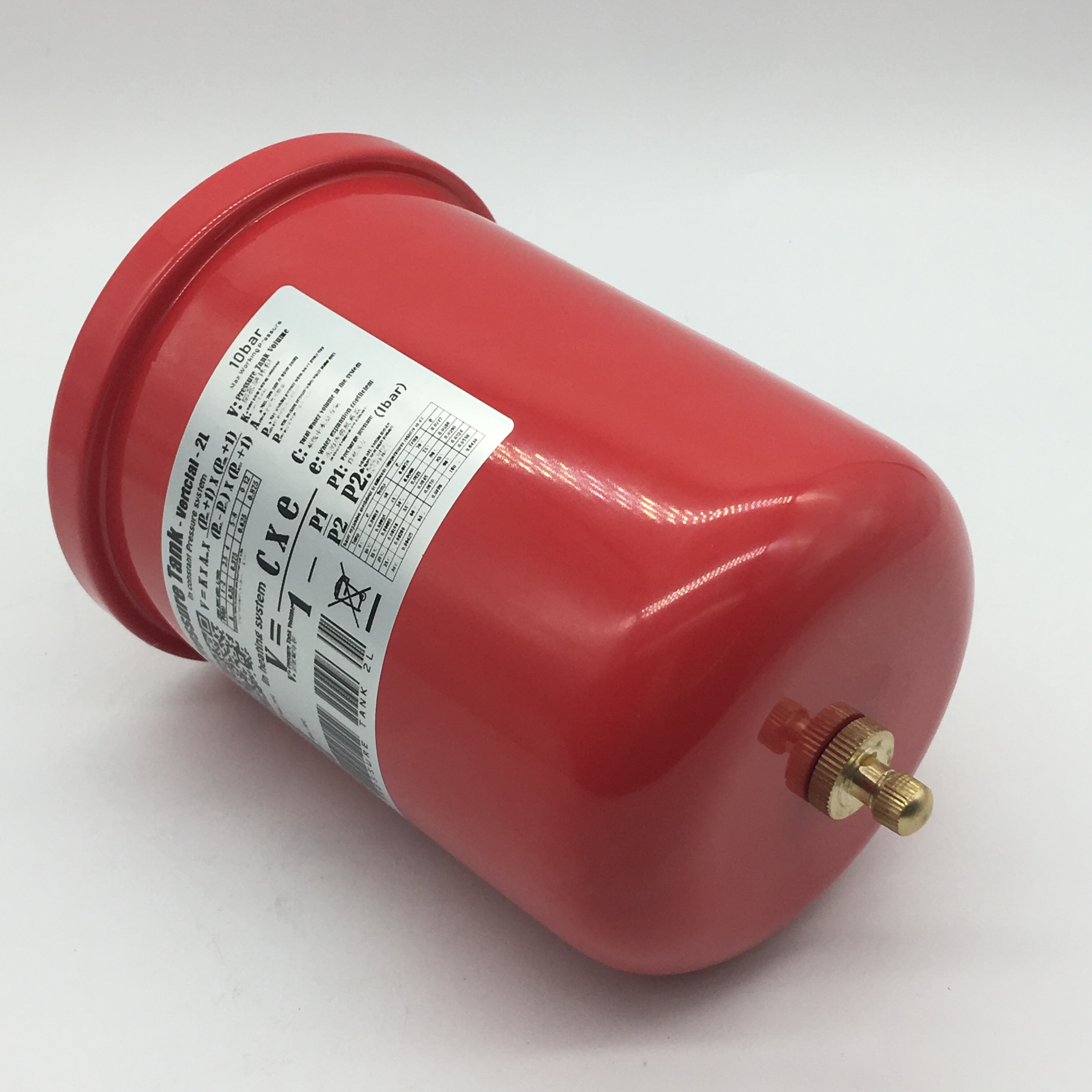 2L carbon steel horizontal or vertical pressure tank is suitable for small volume water chiller or wate temperature machines