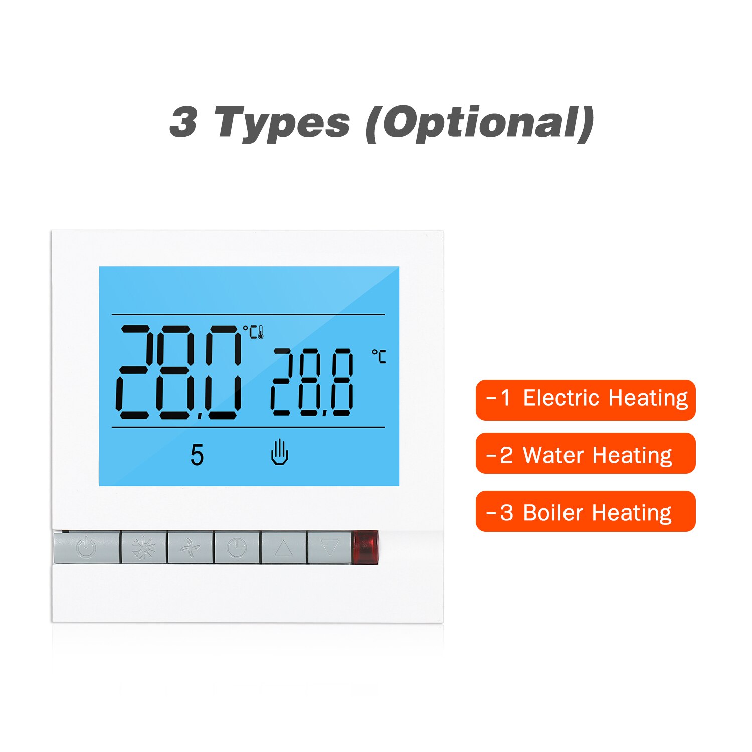 Programmable Smart Thermostat for Water Heating Large LCD Screen with Backlight Water Foor Heating Temprature Controller