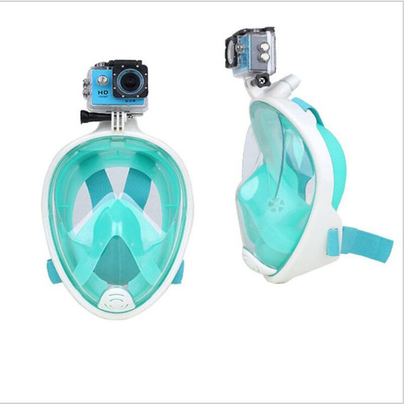 Gopro dykning maske dykning maske undervands anti tåge fuld ansigt snorkling maske kvinder mænd børn svømning snorkel dykning udstyr