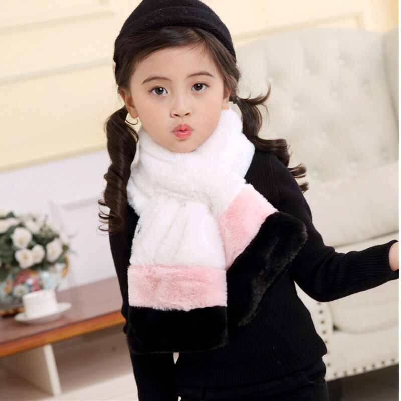 Accessoires pour bébé, écharpe douce pour enfants, garçons et filles, cache-cou d'hiver, foulards en patchwork pelucheux, châle