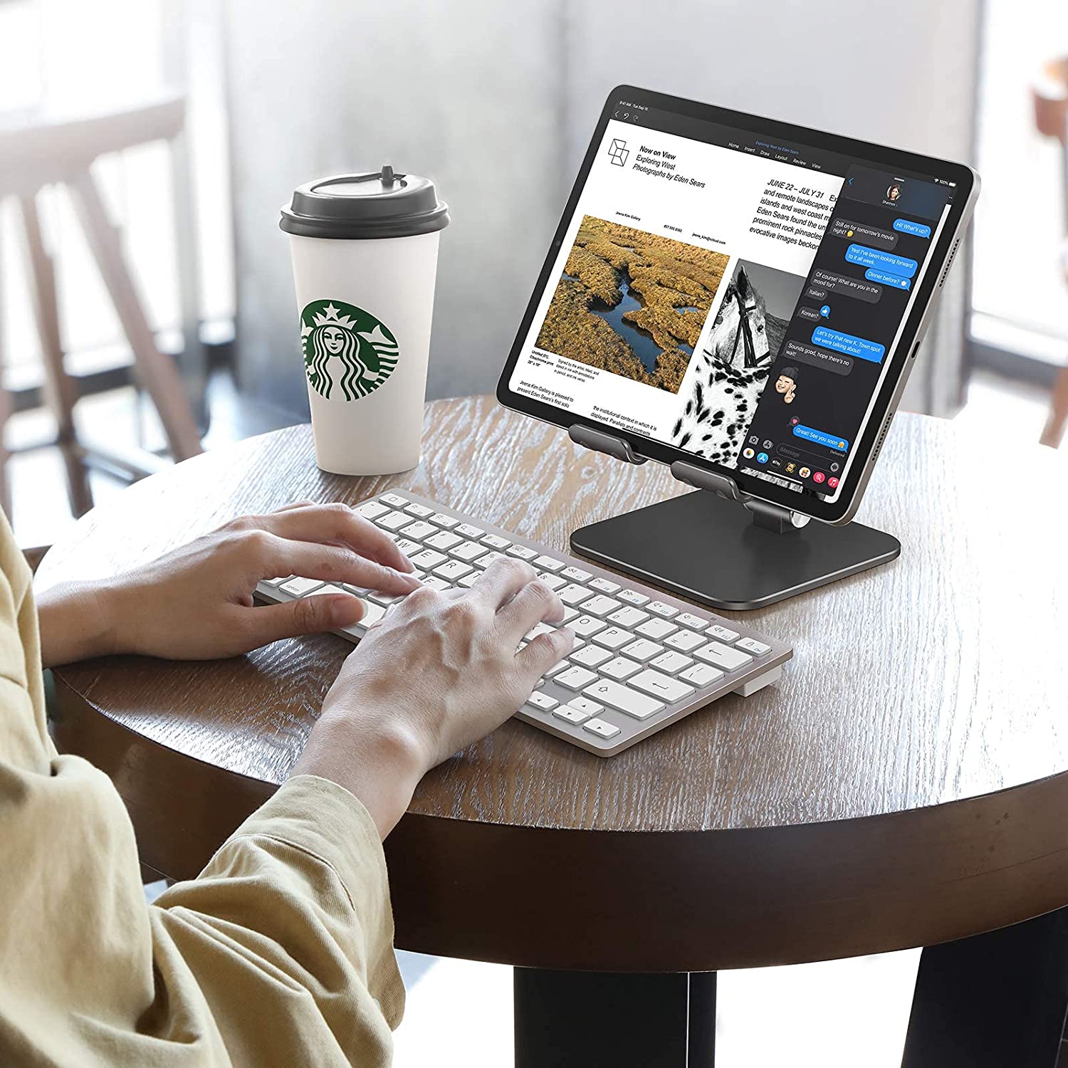 Foldable Metal Desk Tablet Stand for iPhone iPad Xiaomi Adjustable Desktop Cell Phone Holder Universal iPad Accessories Soporte