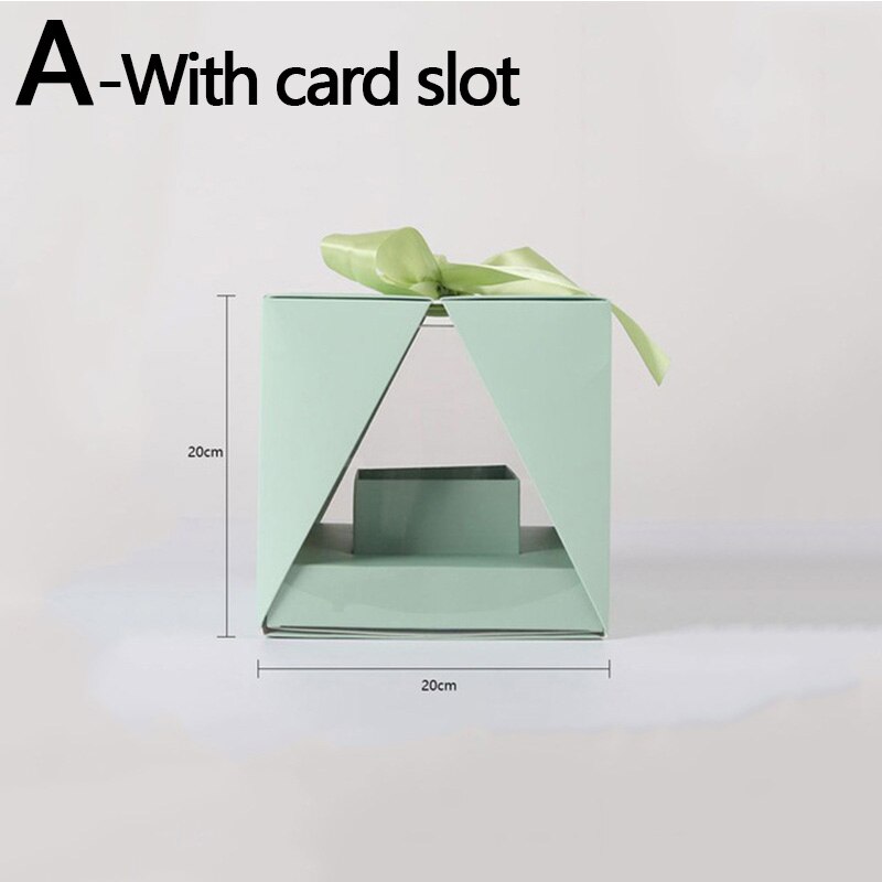 Kraft Paper Flower Box Window Hand-held Box Flower Arrangement Bag Foldable Flower Packing Box Flower Bag Box 2022: A