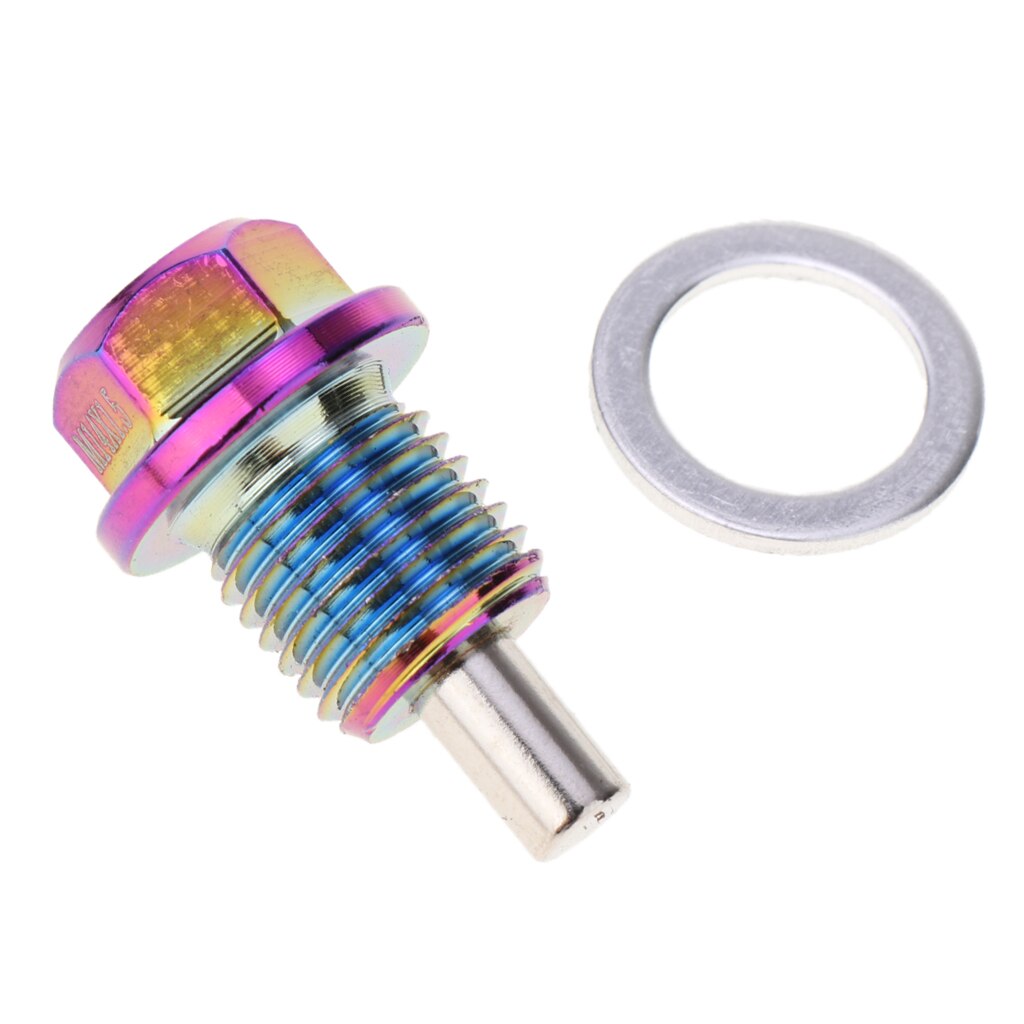2 X Car Engine Oil Pan Drain Plug Engine Oil Pan Drain Plug Aluminum Alloy