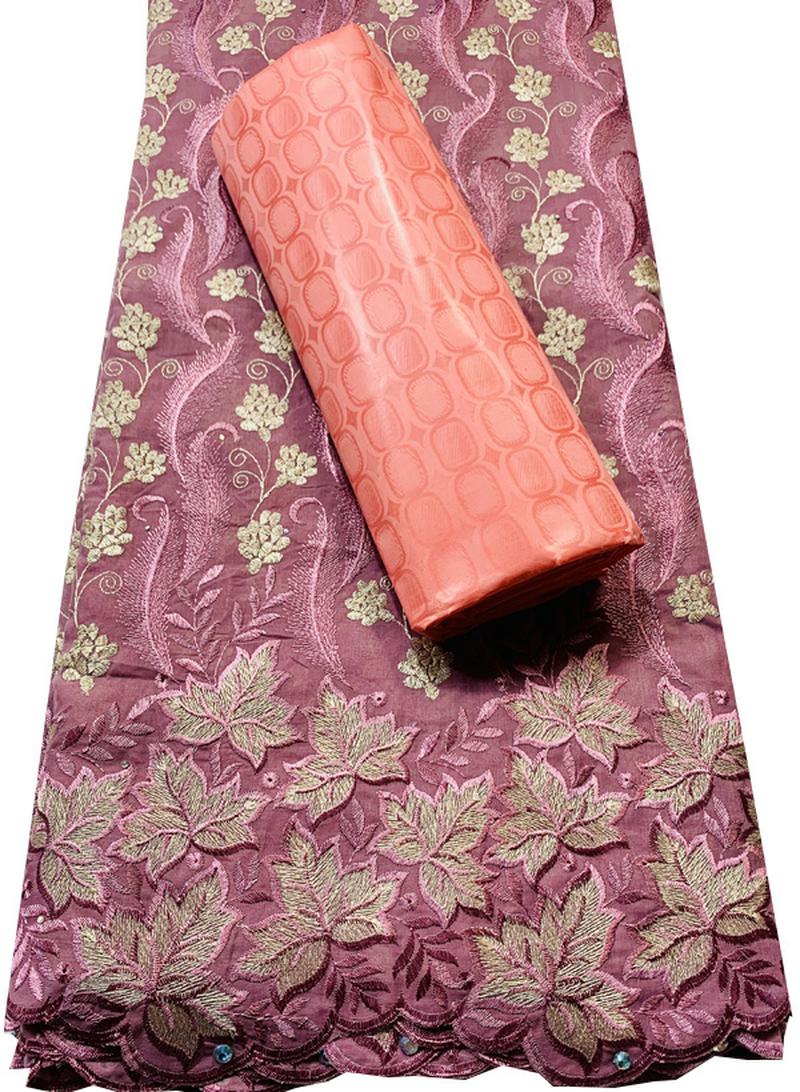 Ensemble de tissus Bazin Riche en dentelle suisse, Voile 2.5 + 2.5 Yards/ensemble, pour mariage africain, nouvelle guinée, ghana, YKM030, 2022: AS PIC1