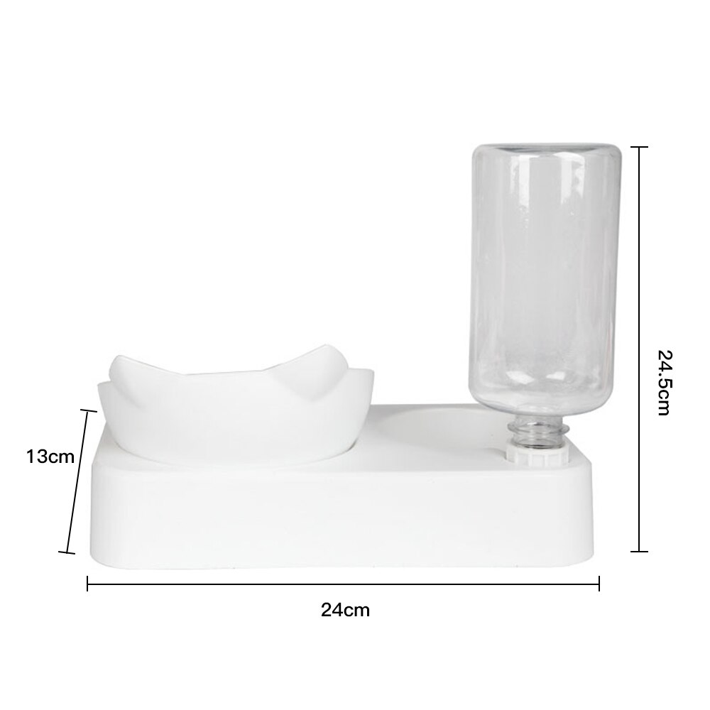 Alimentador automático para animal de estimação, tigela de comida com dispensador de água, pote duplo, suporte elevado para beber, pratos para pet, suprimentos, cão e gato