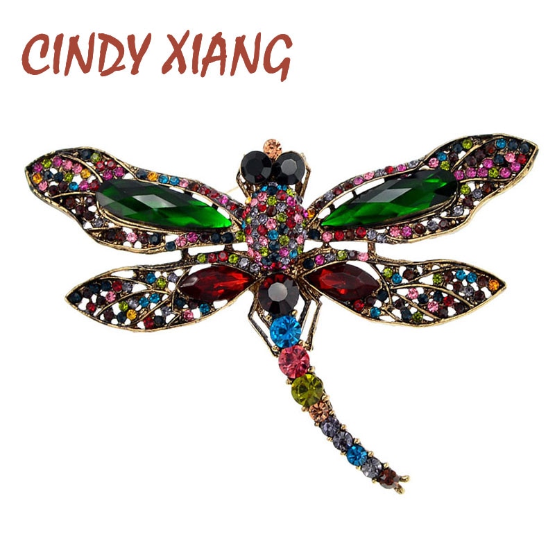 Cindy xiang rhinestone store guldsmed brocher til kvinder vintage frakke broche pin insekt smykker 8 farver tilgængelige
