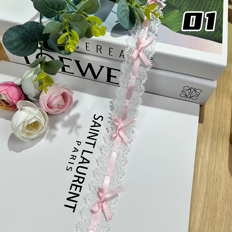 1m rosett plisserad spets handgjord gör-det-själv-dekoration babykläder kjol fåll kläder spets accessoarer gardiner heminredning accessoarer