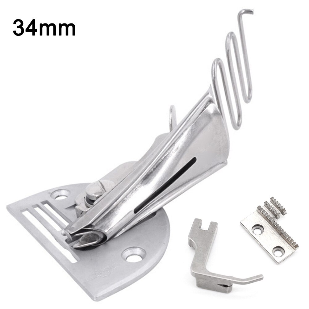 Hemmer bias pärm tillbehör rostsäkra för låssöm maskin overlock folder fyrfaldig rätvinklig industriell kurvkant: 34mm