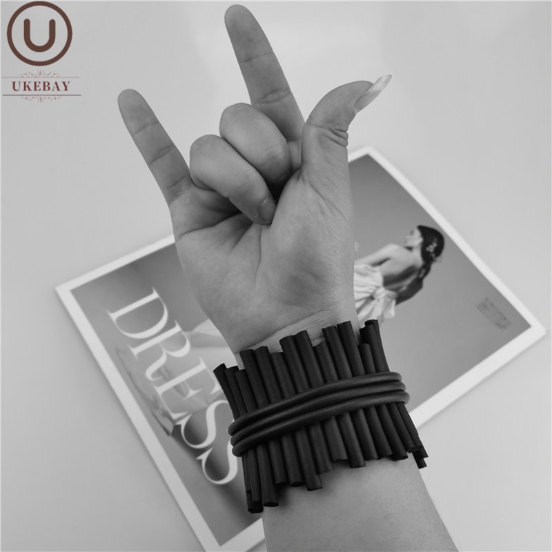 Ukebay Punk Charm Armbanden Rock Hiphop Armbanden Handgemaakte Sieraden Rubber Siliconen Armbanden Birthday Party