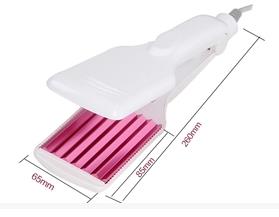 Plancha de pelo de hierro corrugado, herramienta de peinado de onda plana, corrugación electrónica