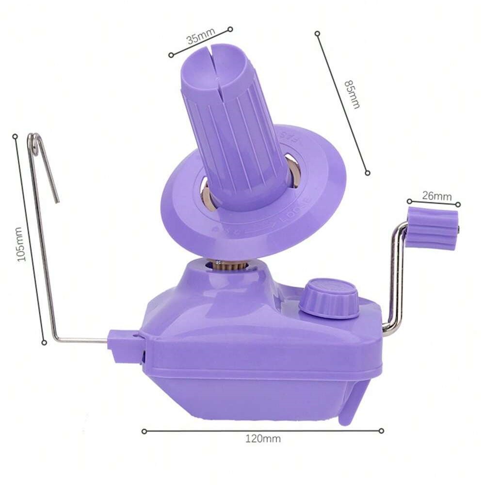 Ręczna nawijarka robić włóczki wełnianej robić użytku domowego, maszyna robić nawijania i skręcania włóczki, nawijarka robić wełny robić robótek dziewiarskich i szydełkowych.: śliwka