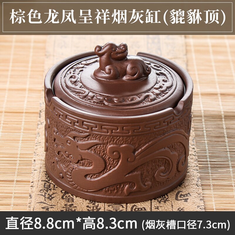 WHYOU – cendrier Dragon violet en argile, rétro, , ornement de voiture, Vintage, ameublement de maison, de saint valentin: A