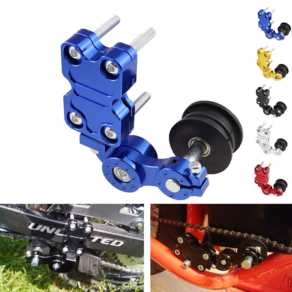 Universal Aluminum Black/Red/Silver/Blue/Gold Alloy Brand Adjuster Chain Tensioner Roller For Motorcycle /Chopper ATV