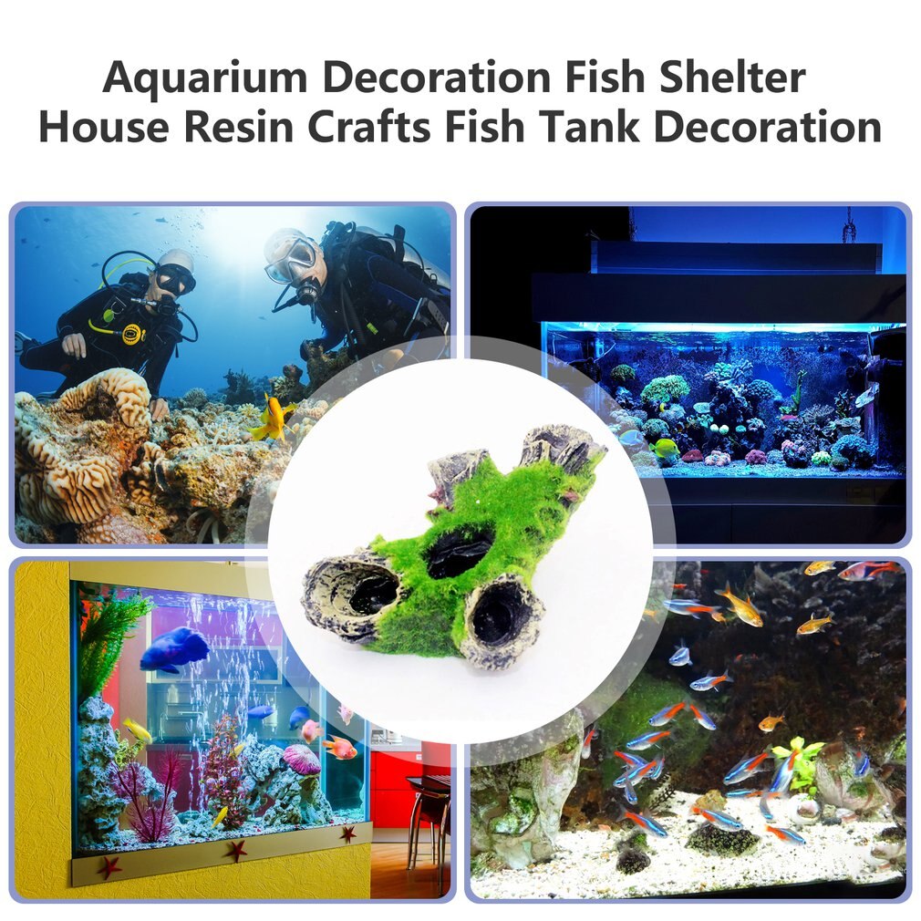Aquarium Decoration Fish Shelter House Resin Crafts Fish Tank Decoration Fish Tank Supplies Tank Decor