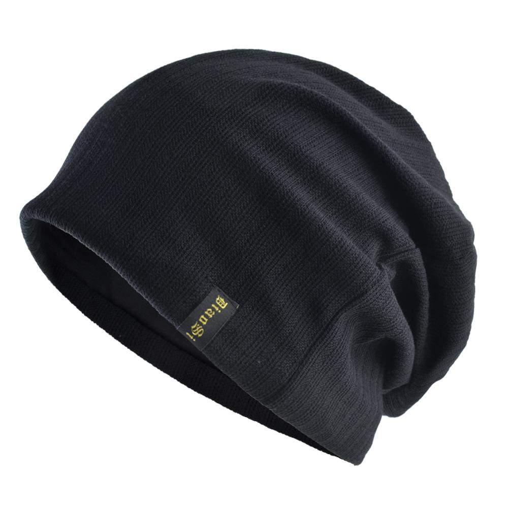 Enfärgade mössor herr höst vår mössa mössor casual lös huva kepsar dam streetwear hip hop skullies mössor mjuk hatt: Svart