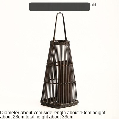 BAODETEA fiore di bambù cerimonia del tè decorazione cinese Zen sala da tè studio Hotel bambù tessitura composizione floreale cesto di fiori: E