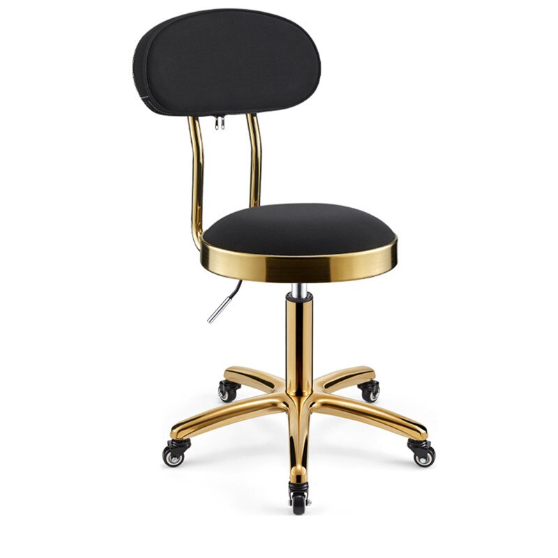 Roterende Lifting Schoonheid Kruk Kapper Stoel Ronde Gouden Kruk Rvs Stoel Kapper Kruk Kapsalon