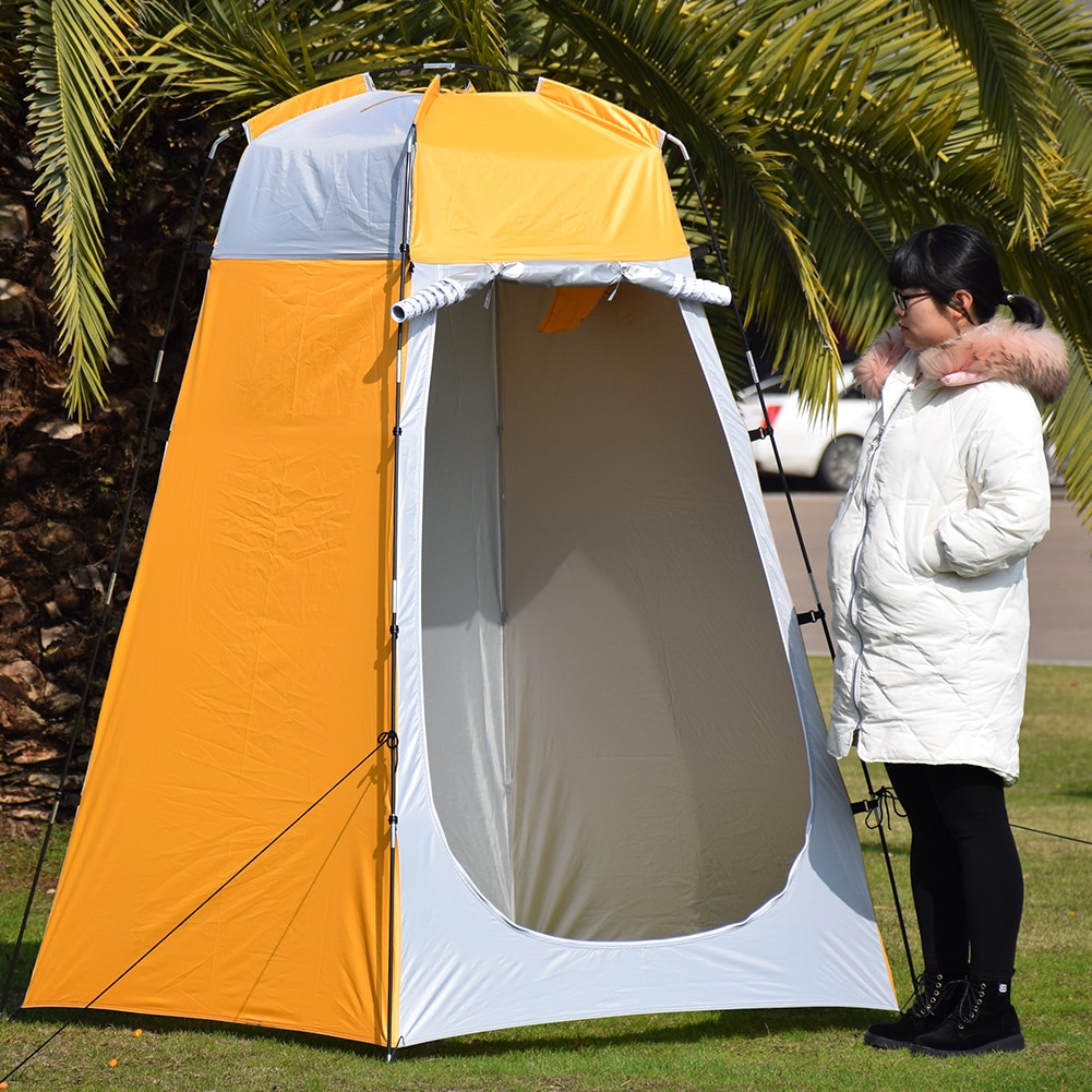 Dobbelt lag vandtæt anti uv turist telte vandtæt omklædningsrum anti-uv udendørs camping bruser badetelt