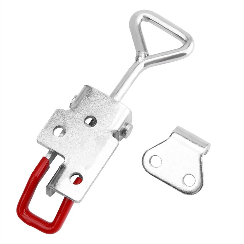 2PCS Metal Rubber Adjustable Latch Catch Toggle Clamp Furniture Hardware Cabinet Boxes Lever Handle Lock Hasp for Sliding Door