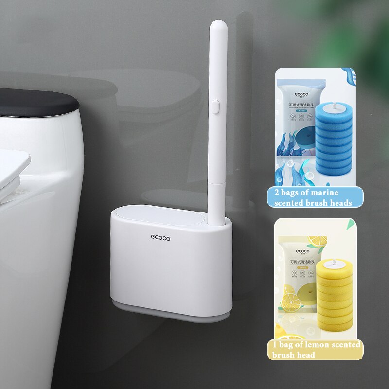 Wegwerp Wc Borstel Huishouden Muur Gemonteerde Kan Worden Gegooid Zonder Dode Hoeken Cleaning Toiletborstel Badkamer Accessoires: Gray C