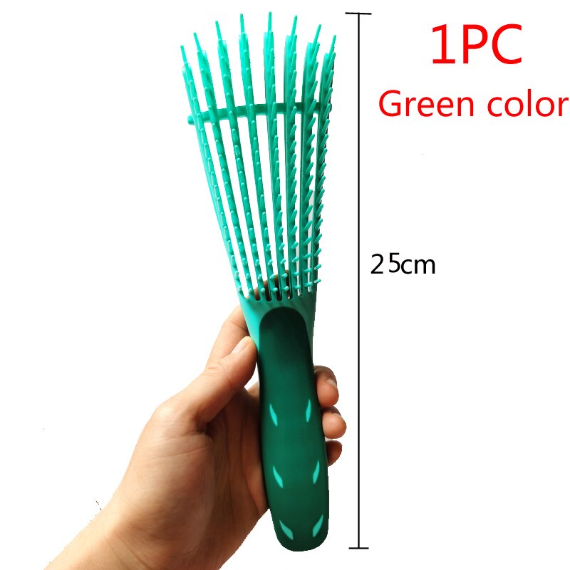 Scalp Detangling Massage Brush For Women Afro Natural Hair African 4C Kinky Curly Long Wavy Hair Scrub Styling Tool: 1pc Big Green
