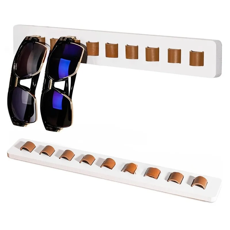 Estante de almacenamiento de madera para gafas, estante para gafas montado en la pared, gafas de sol para el hogar, estante de almacenamiento para gafas, exhibición