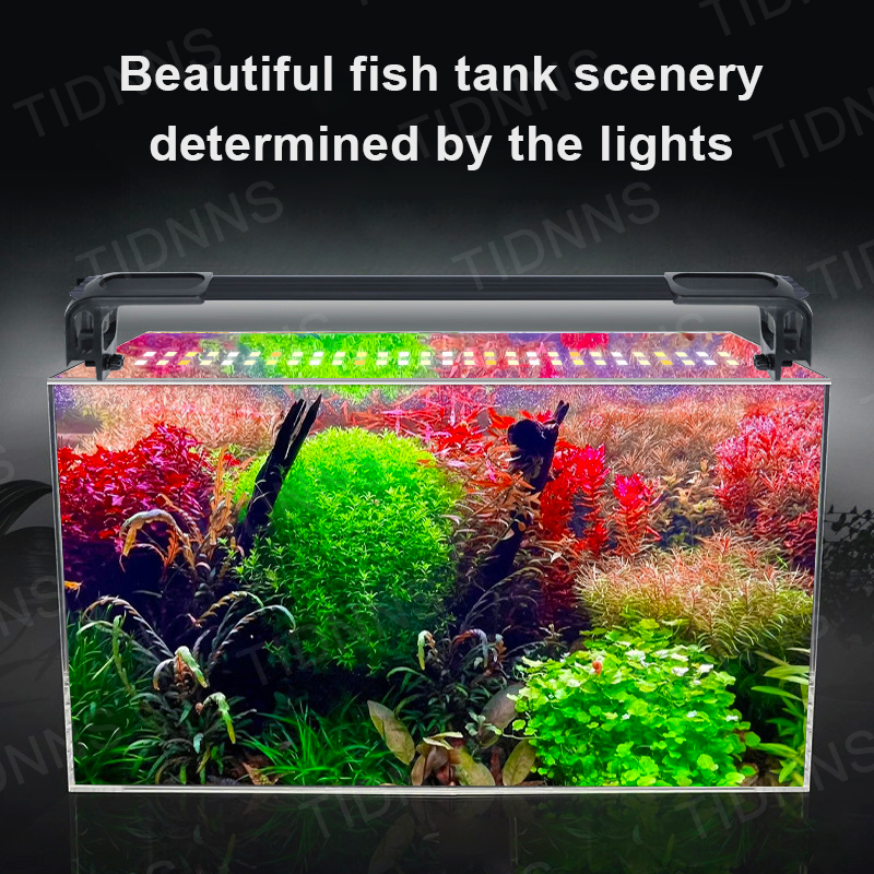 Luz LED para acuario, iluminación de cultivo de plantas, lámpara con Clip impermeable Extensible para pecera de 12-75CM