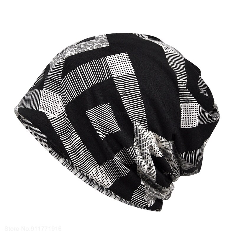 Xiaomi-gorrito con patrón geométrico para hombre y mujer, gorro de punto, turbante, transpirable