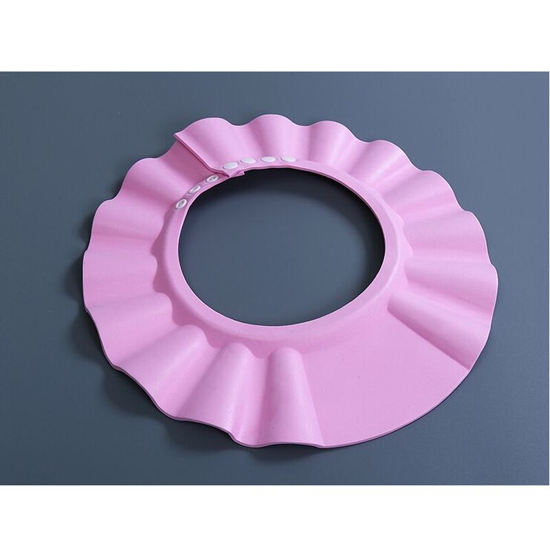 3 Farben 1 Stücke Weiche Baby freundlicher freundlicher Shampoo Schlecht Dusche kappe Einstellbar Baby Dusche Hütte Baby-Shampoo Kappe Waschen Haar schild: Rosa Shampoo Deckel