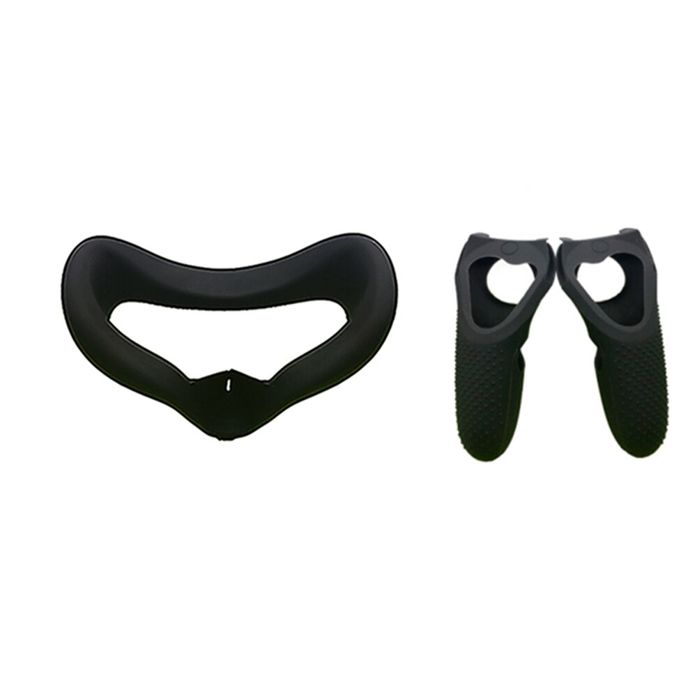 Anti-lekkage Licht Oogmasker Cover voor Oculus Quest VR Headset Bril Anti-zweet Unisex Licht Blokkeren Zachte siliconen Eye Cover: Black Kit