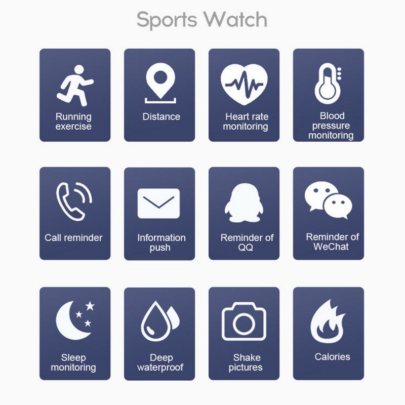 116 Smartwatch Mannen Vrouwen Ondersteuning Bluetooth IP67 Waterdicht Hartslag Bloeddruk Klok Wearable Smart Horloge Fitness Tracker