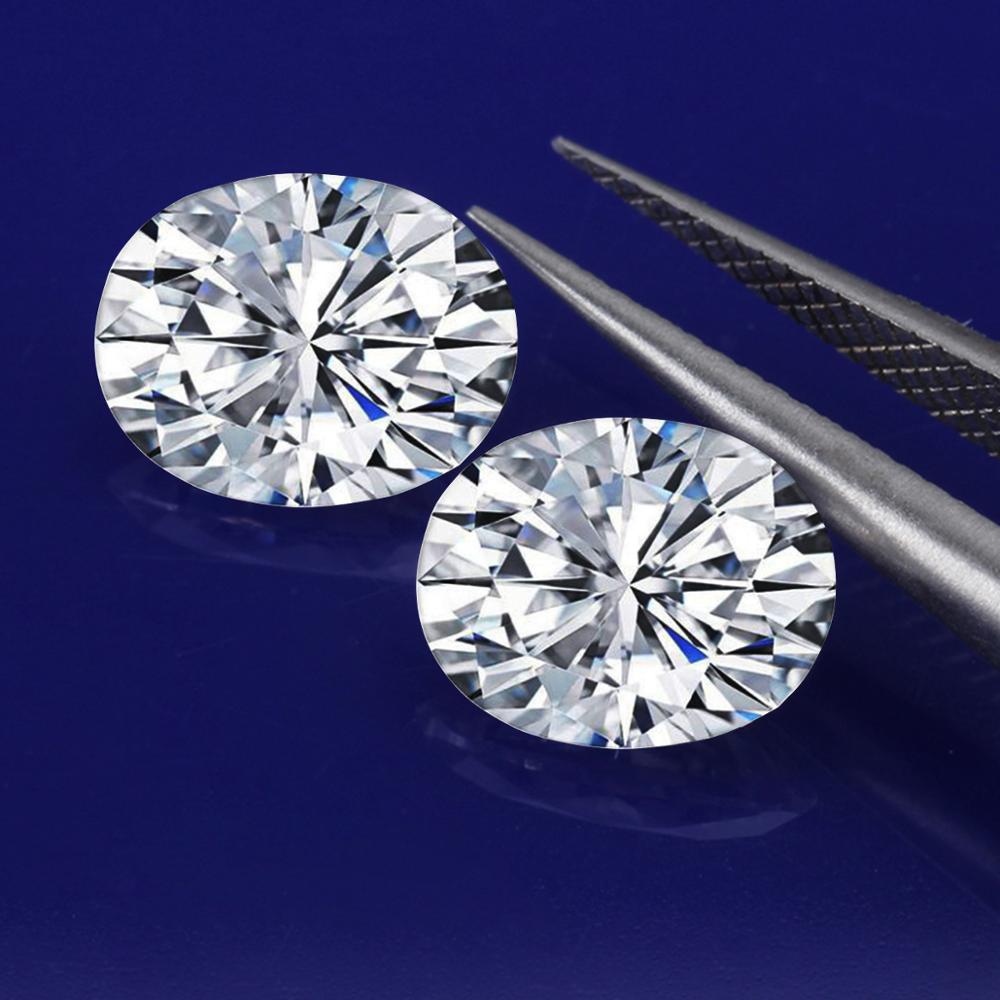 Losse Edelsteen Moissanite Stone 0.5ct 4*6Mm D Kleur VVS1 Ovale Vorm Uitstekende Cut Edelsteen voor Diamond Ring Sieraden