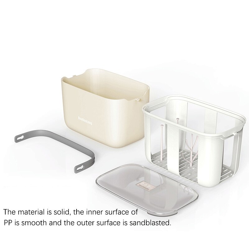 Baby Bottle Storage Box Drying Rack Multifunctional Portable Anti Dust Bottles Plastic Dry Case for Home Kitchen Baby Supplies