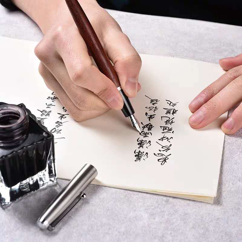 Jinhao 51a akryl/tre fyllepenn blekk penn kalligrafipenn ef/f/håndlaget erstatning fude nib skrivesaker kontor skolerekvisita