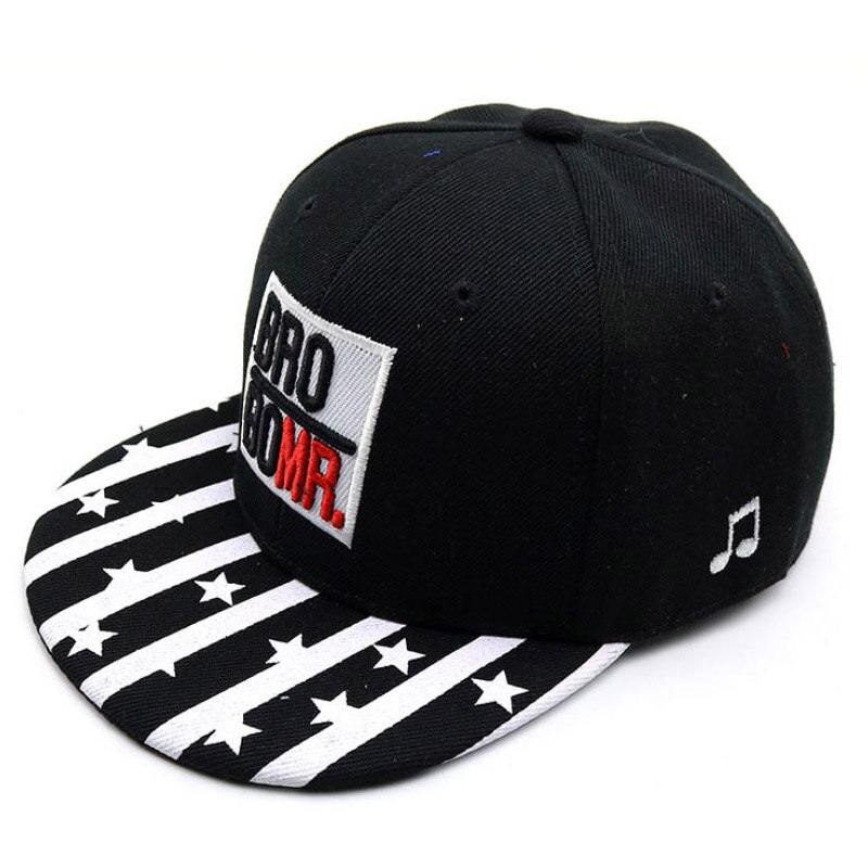 Doitbest 2 to 8 Years old Children Baseball Cap summer Spring Hip Hop kids Sun Hat striped letters Boys Girls snapback Caps: Black