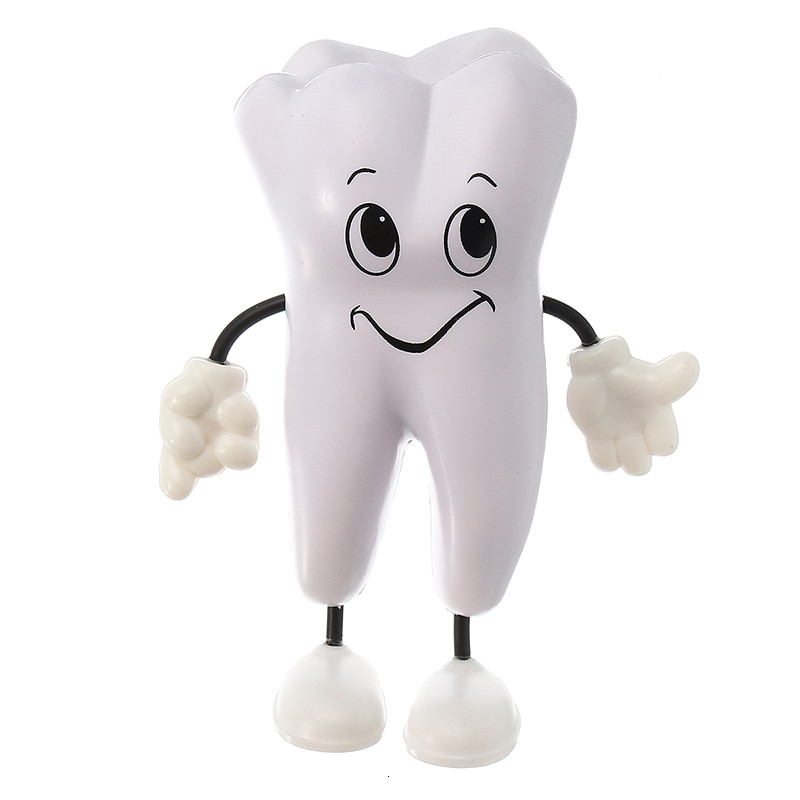 1 pc -tands squeeze legetøj blød pu skum tand model form tandklinik tandpleje salgsfremmende vare tandlæge