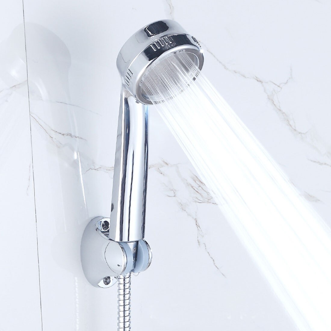 Bad bruser justerbar jetting brusehoved højtryksbesparende vand badeværelse anion filter bruser spa dyse brusehoved: Anion spa
